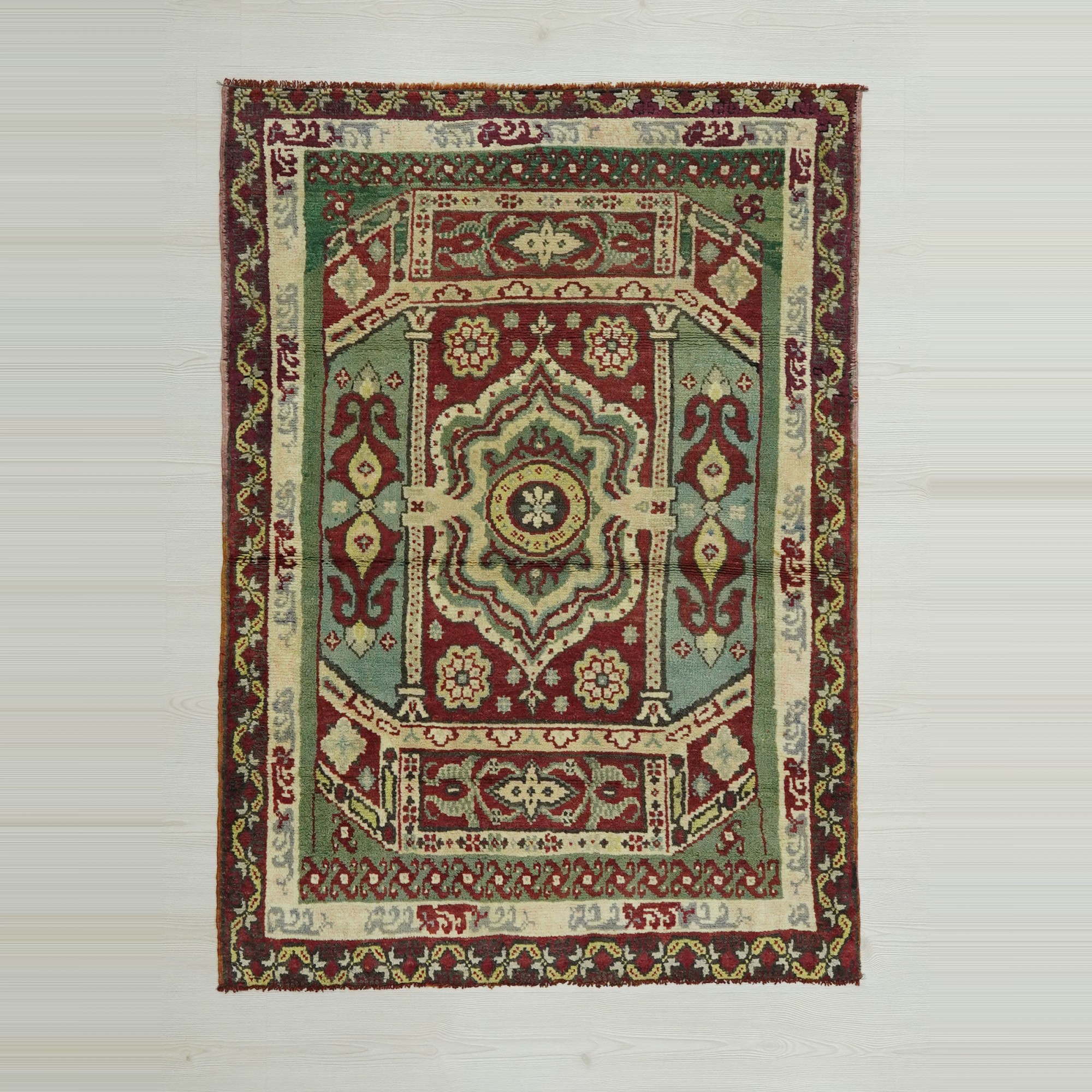 3.5x5 1920s Antique Masnastir Carpet Rug. 110,152 - Turkish Carpet Rug