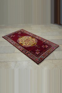 3.5x6 Colorful Old Turkish Carpet Rug 104,190 - Turkish Carpet Rug $i