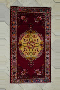 3.5x6 Colorful Old Turkish Carpet Rug 104,190 - Turkish Carpet Rug $i