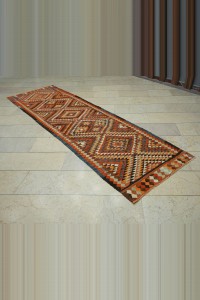 3x10 Turkish Kilim Rug Runner. 93x305 - Turkish Rug Runner $i