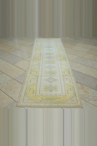 3x10 Wool Vintage Oushak Rug Runner 90,289 - Turkish Rug Runner $i