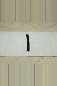 3x11.3 Minimal Decor Organic Hemp Kilim Rug Runner 94,345 - Turkish Rug Runner $i