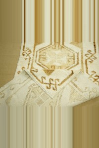 3x11,5 Natural Brown And White Carpet Rug Runner 98,349 - Turkish Rug Runner $i