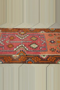 3x11 Kitchen Decor Wool Kilim Rug Runner 103,352 - Turkish Rug Runner $i