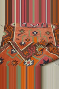 3x11 Kitchen Decor Wool Kilim Rug Runner 103,352 - Turkish Rug Runner $i