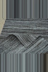 3x11 Natural Gray Flat Woven Kilim Rug Runner 94,322 - Turkish Rug Runner $i