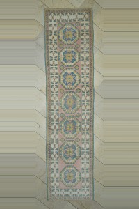 Turkish Rug Runner 3x11 Wool Oushak Rug Runner 86,341