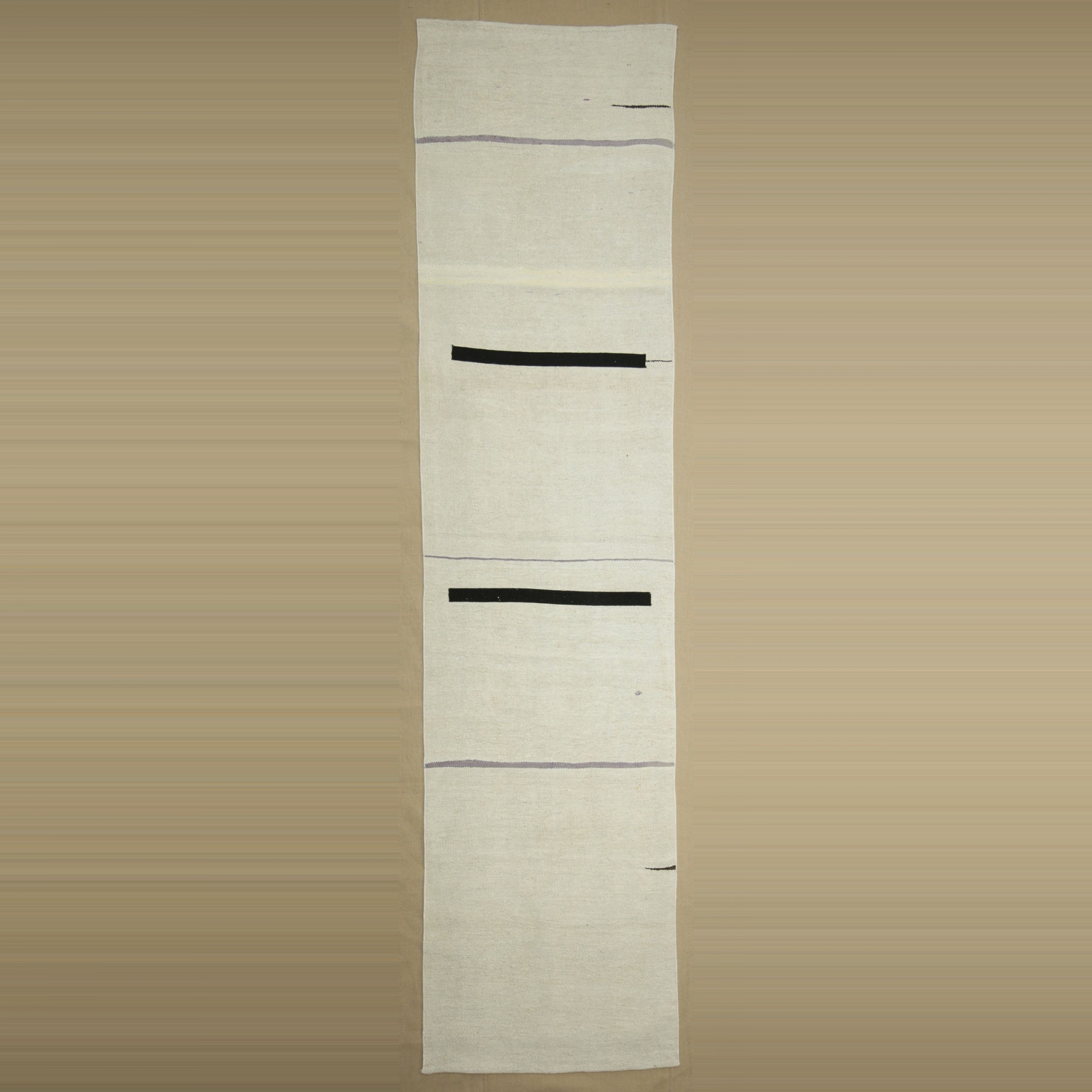 3x13 Modern Decor Hemp Kilim Rug Runner. 93,381 - Turkish Rug Runner