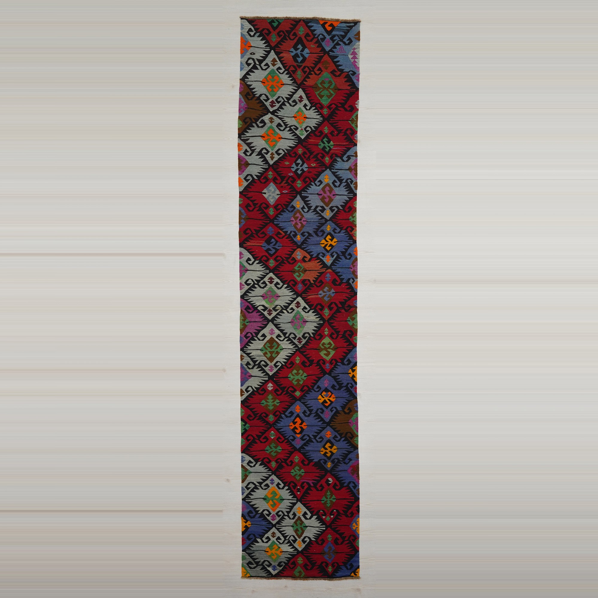 3x13 Turkish Kirsehir Kilim Rug Runner 82,390 - Turkish Rug Runner