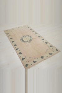 3x5.5 Salmon Pink Turkish Carpet Rug 90,167 - Turkish Carpet Rug  $i