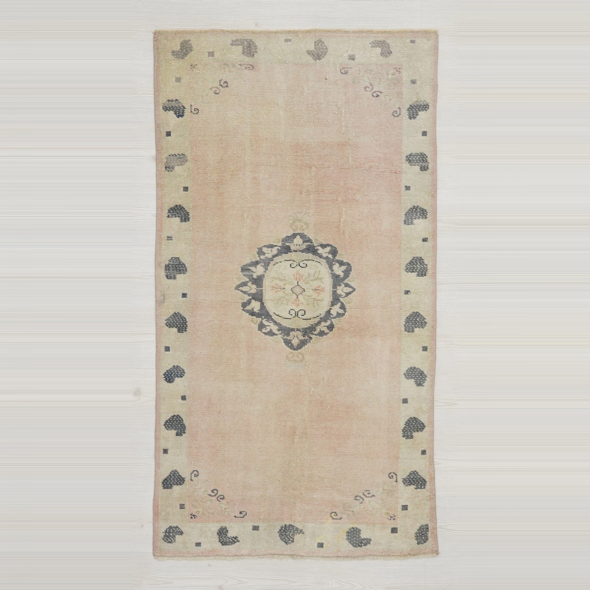 3x5.5 Salmon Pink Turkish Carpet Rug 90,167 - Turkish Carpet Rug