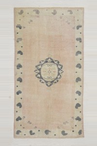 Turkish Carpet Rug 3x5.5 Salmon Pink Turkish Carpet Rug 90,167