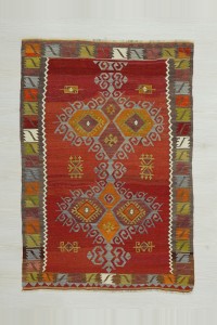 Turkish Kilim Rug 3x5 Beautiful Afyon Emirdag Kilim Rug 100,145