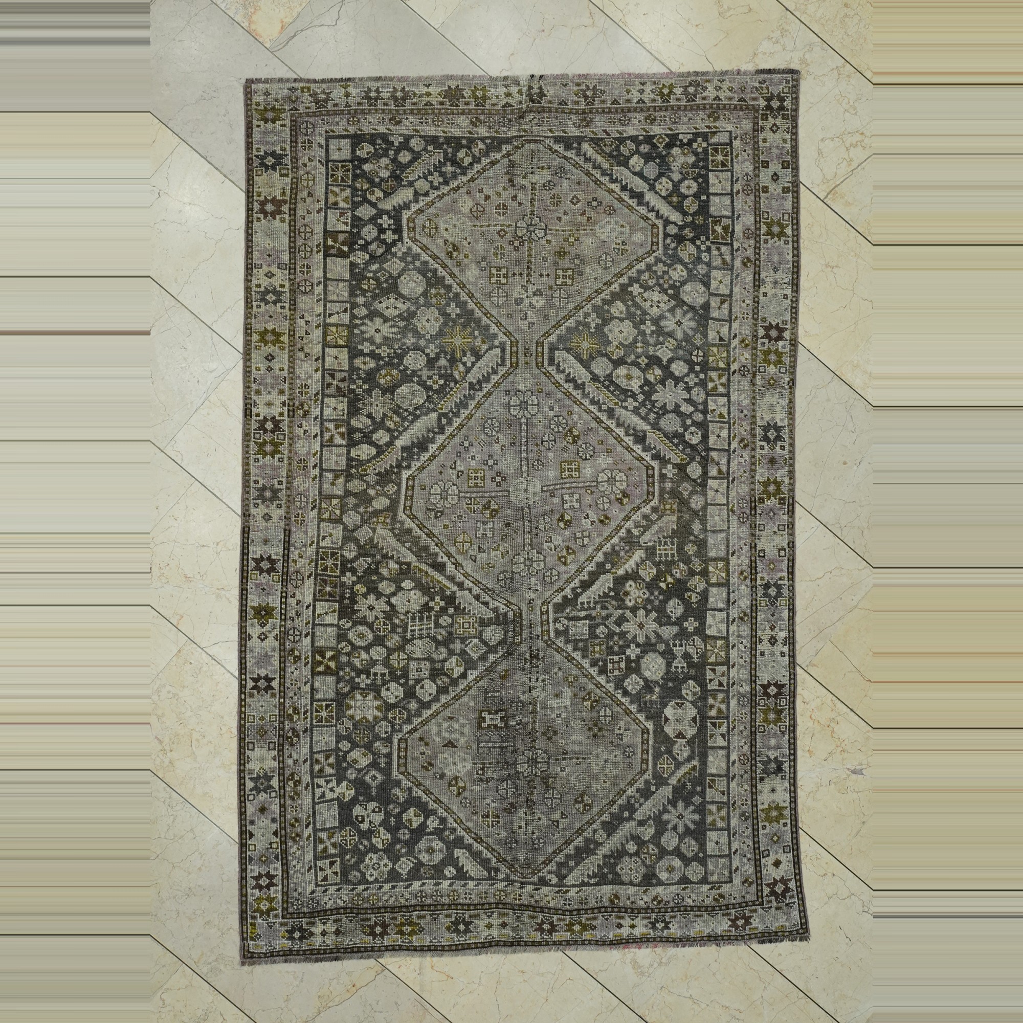 4.5x7 Vintage Siraz Persian Rug 138,214 - Turkish Carpet Rug