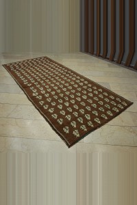 4.6x10 Abstract Brown Antique Kars Carpet Rug 140,305 - Turkish Carpet Rug  $i