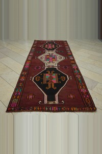 4x11 Old Flat Weave Kars Kilim Rug 134,345 - Turkish Kilim Rug  $i