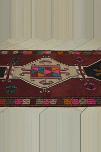 4x11 Old Flat Weave Kars Kilim Rug 134,345 - Turkish Kilim Rug  $i