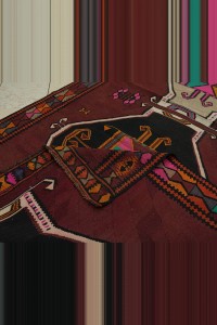 4x11 Old Flat Weave Kars Kilim Rug 134,345 - Turkish Kilim Rug  $i