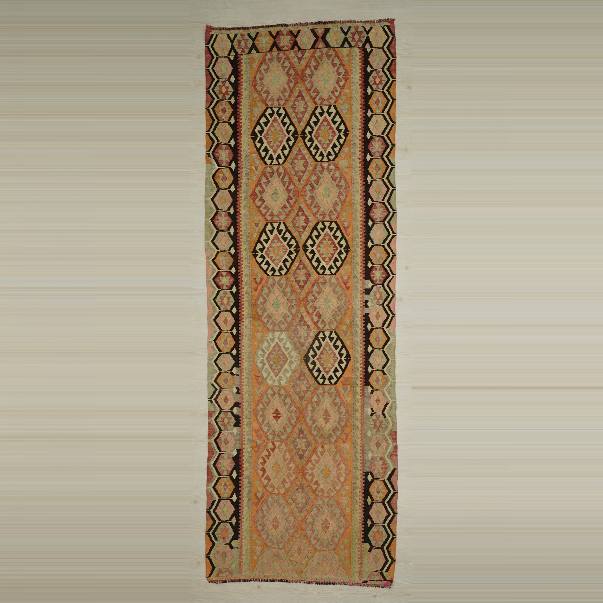 4x12 Old Kars Tribal Kilim Rug Runner 124,368 - Turkish Rug Runner
