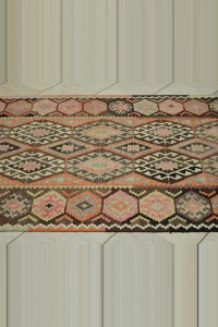 4x12 Old Kurdish Kars Kilim Rug Runner. 125,368 - Turkish Rug Runner $i