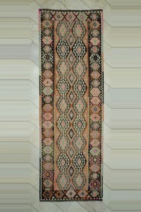 4x12 Old Kurdish Kars Kilim Rug Runner. 125,368 - Turkish Rug Runner $i