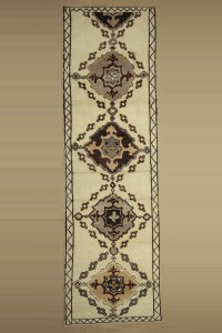 Turkish Rug Runner 4x13 Wool Rug Runner. 122,402
