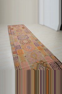 4x14 Beautiful Antique Kars Kilim Rug 116,429 - Turkish Kilim Rug  $i