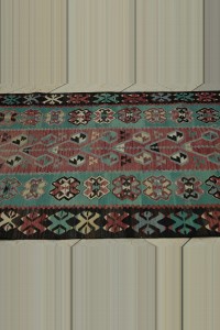 4x5 Old Flat Weave Esme Kilim Rug 112,163 - Turkish Kilim Rug  $i
