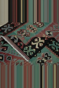 4x5 Old Flat Weave Esme Kilim Rug 112,163 - Turkish Kilim Rug  $i