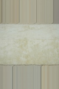 4x6 Plain Cream Color Siirt Blanket Kilim Rug 123,185 - Turkish Natural Rug  $i
