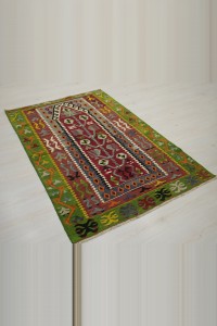 4x6 Tree Of Life Pattern Turkish Kilim Rug. 114,174 - Turkish Kilim Rug  $i