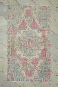 4x7.3 Vintage Village Woven Turkish Carpet Rug 127,222 - Turkish Carpet Rug $i