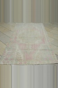 4x7 Muted Vintage Oushak Rug 127,211 - Turkish Carpet Rug $i