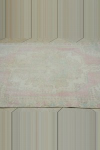 4x7 Muted Vintage Oushak Rug 127,211 - Turkish Carpet Rug $i