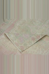 4x7 Muted Vintage Oushak Rug 127,211 - Turkish Carpet Rug $i