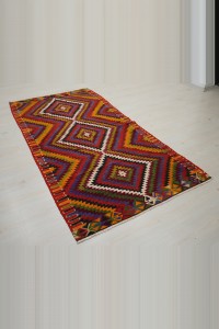 4x7 Turkish Denizli Cal Kilim Rug 111,221 - Turkish Kilim Rug  $i