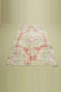4x7 Vintage Oushak Rug 120,215 - Turkish Carpet Rug $i