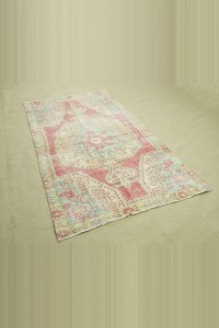 4x7 Vintage Oushak Rug 120,215 - Turkish Carpet Rug $i