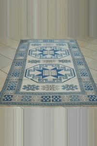 4x7 Vintage Wool Oushak Rug 120,195 - Oushak Rug $i