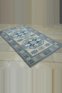 4x7 Vintage Wool Oushak Rug 120,195 - Oushak Rug $i