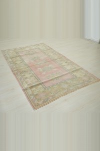 4x7 Wool Vintage Oushak Rug 122,200 - Oushak Rug $i