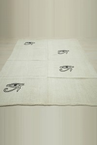 5.5x7 Modern Hemp Kilim Rug 170,220 - Turkish Hemp Rug $i