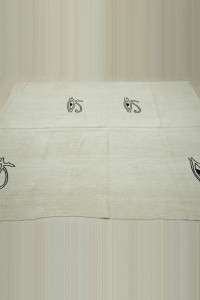 5.5x7 Modern Hemp Kilim Rug 170,220 - Turkish Hemp Rug $i