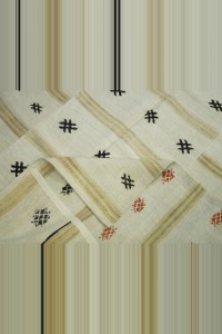 5.5x8.5 Embroidered Modern Hemp Kilim Rug. 165,255 - Turkish Hemp Rug $i