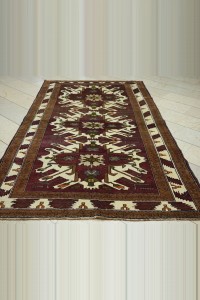 5.5x9 Old Turkish Kars Carpet Rug 166,286 - Turkish Carpet Rug $i
