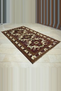 5.5x9 Old Turkish Kars Carpet Rug 166,286 - Turkish Carpet Rug $i