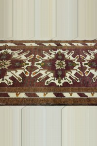 5.5x9 Old Turkish Kars Carpet Rug 166,286 - Turkish Carpet Rug $i