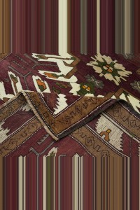 5.5x9 Old Turkish Kars Carpet Rug 166,286 - Turkish Carpet Rug $i