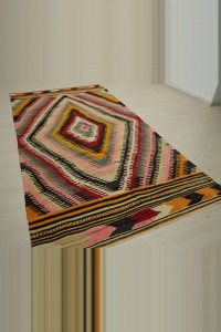 5x10 Finger Pattern Pink Afyon Kilim Rug  154,308 - Turkish Kilim Rug  $i