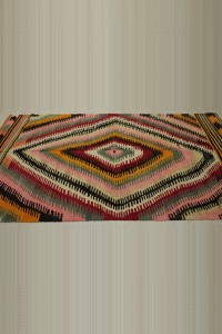 5x10 Finger Pattern Pink Afyon Kilim Rug  154,308 - Turkish Kilim Rug  $i